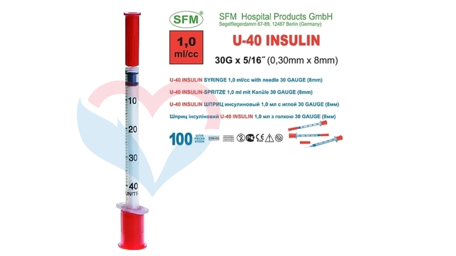 Инсулин шприц сколько единиц. Шприц инсулин SFM U-40 1мл 10 3-х комп с иглой. Шприц инсулиновый 1 мл u-40. Шприц инсулиновый u-40 SFM С иглой 29g 0.33х12.7. Шприц инсулиновый SFM 1мл/u-100 0,33 мм(29g)х12,7мм №10.
