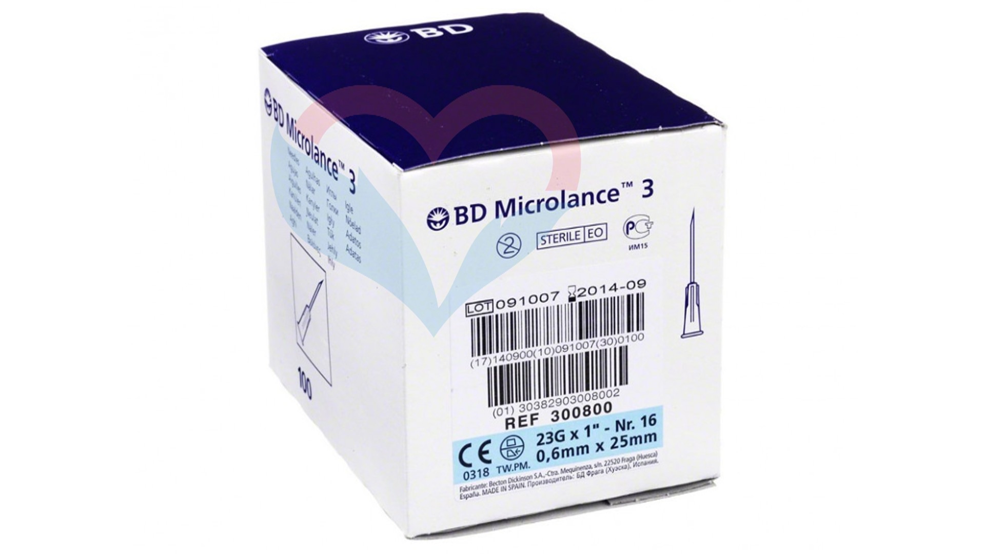 BD Microlance Игла одноразовая инъекционная стерильная 23G (0