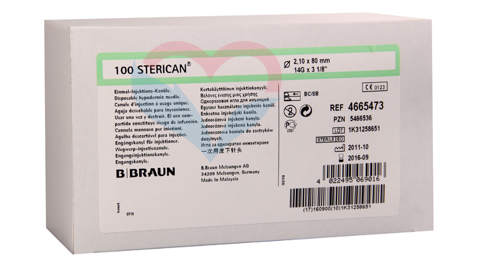B.Braun Sterican Игла одноразовая инъекционная стерильная 14G (2.1 x 80 мм)