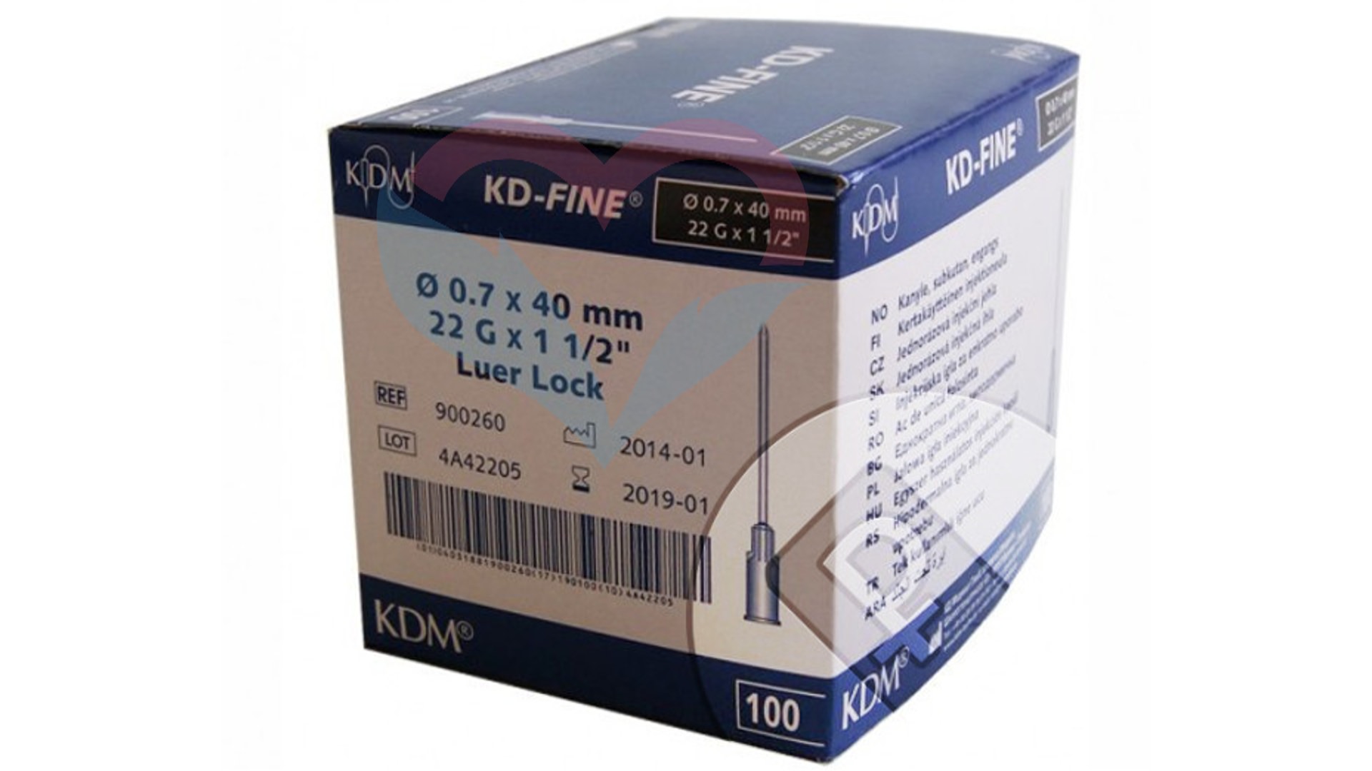 KD-Fine Игла одноразовая инъекционная стерильная 22G (0