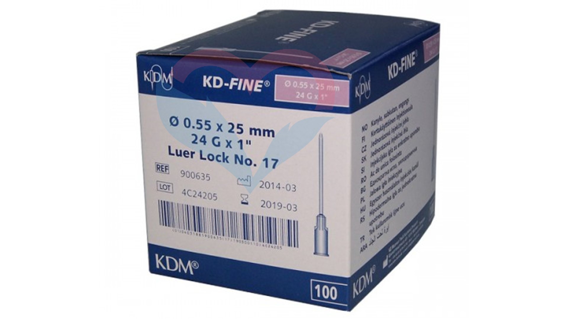 KD-Fine Игла одноразовая инъекционная стерильная 24G (0